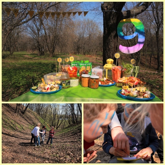 my daughter’s 9th birthday in the park treasure hunt