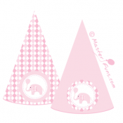 шаблон для печати розовые колпаки со слоником